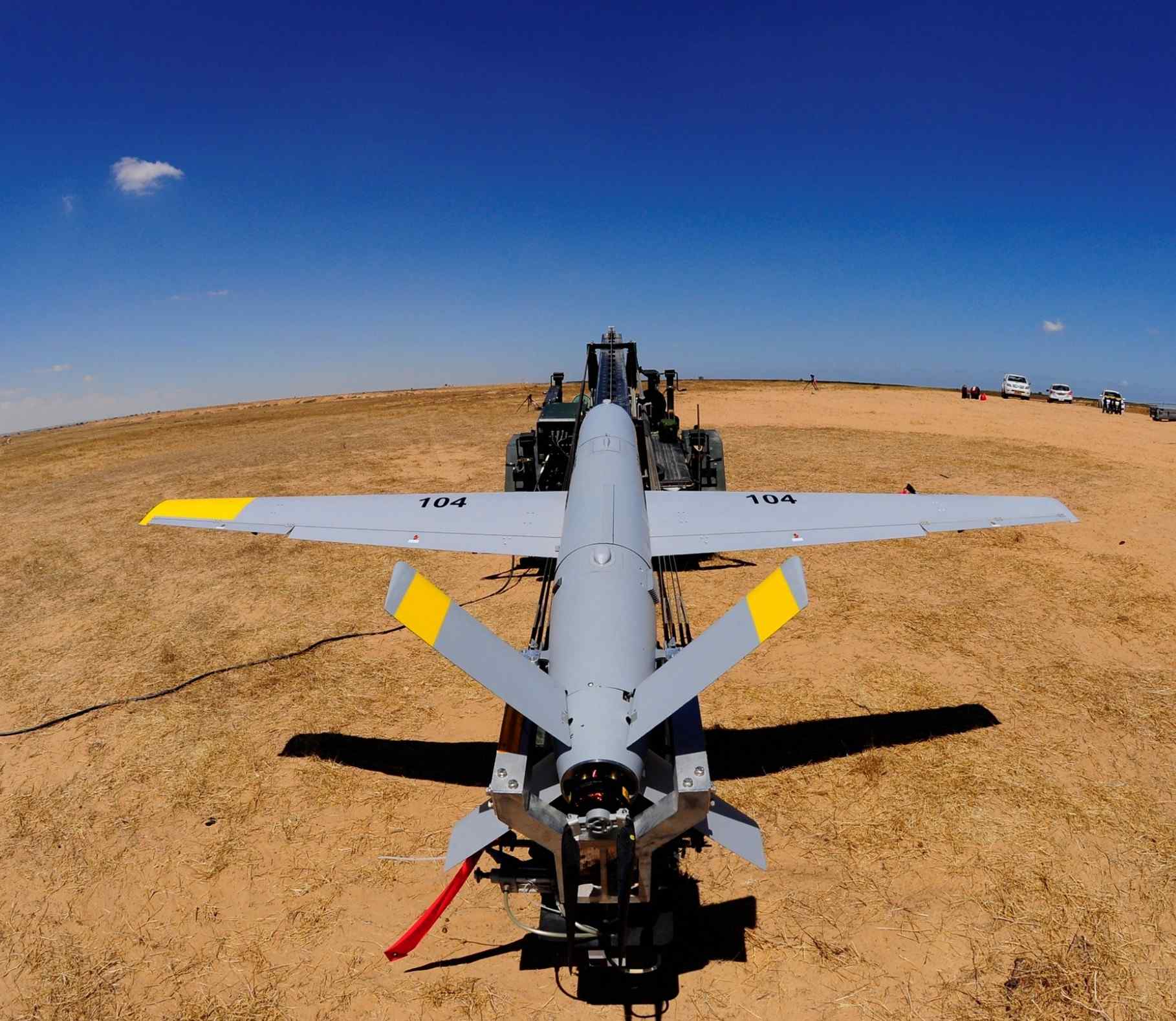 VAYU-BANN Loitering UAV on Rail Launcher